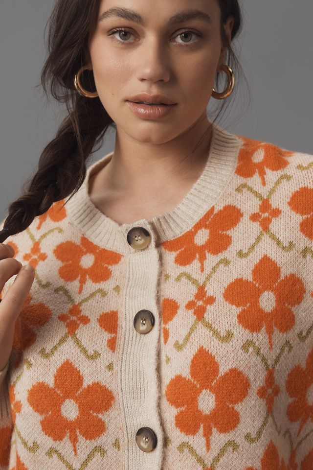 Maeve Graphic Intarsia Cardigan Sweater #8