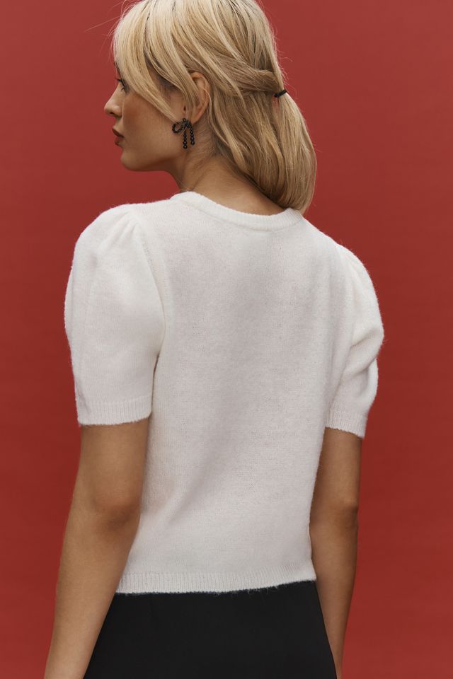 The Mollie Short-Sleeve Printed Sweater #1
