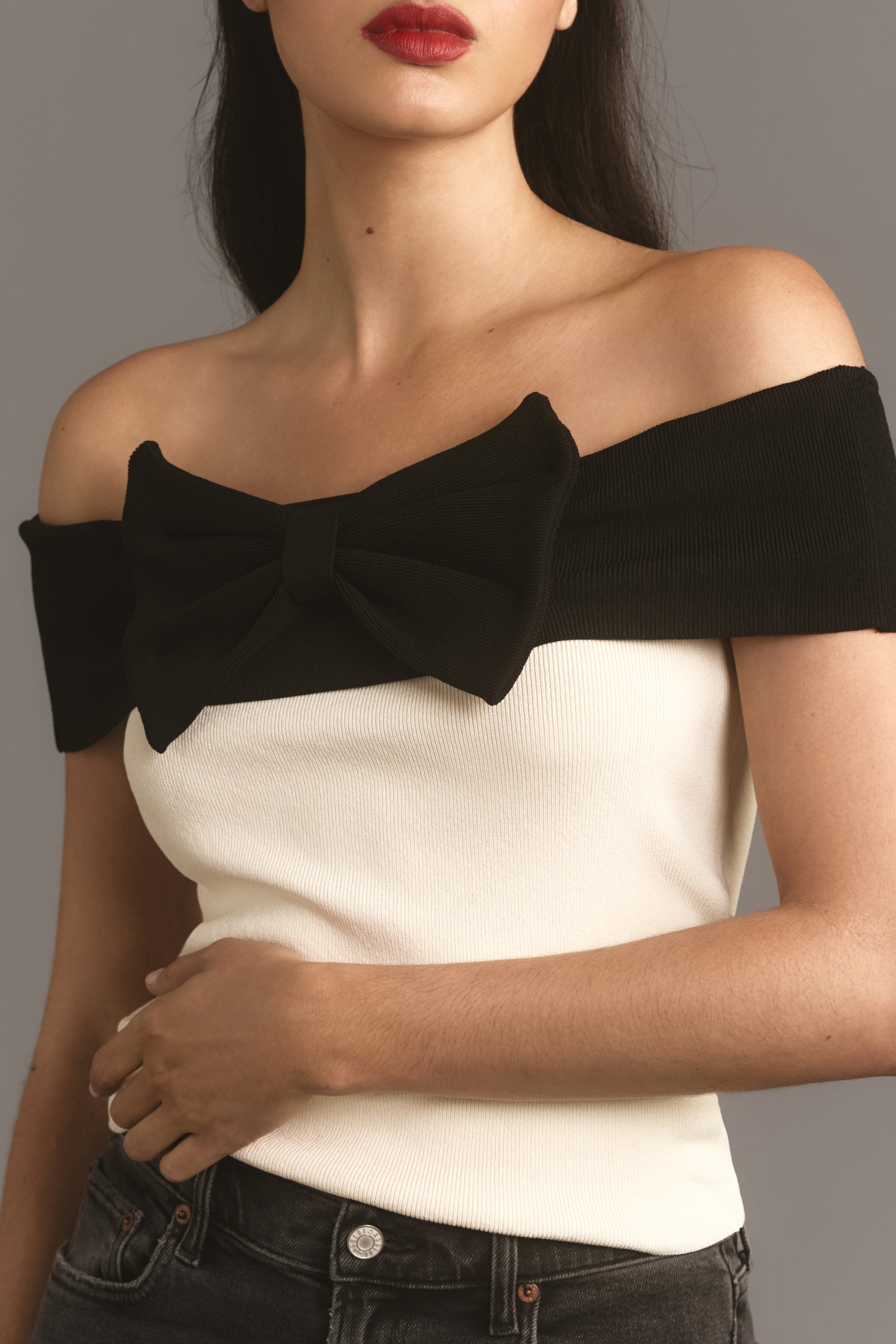 Maeve Off-The-Shoulder Bow Top