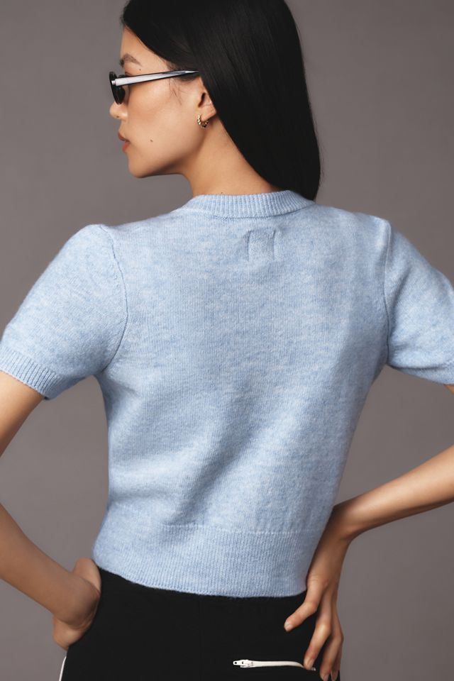 Maeve Short-Sleeve Cardigan Sweater #1
