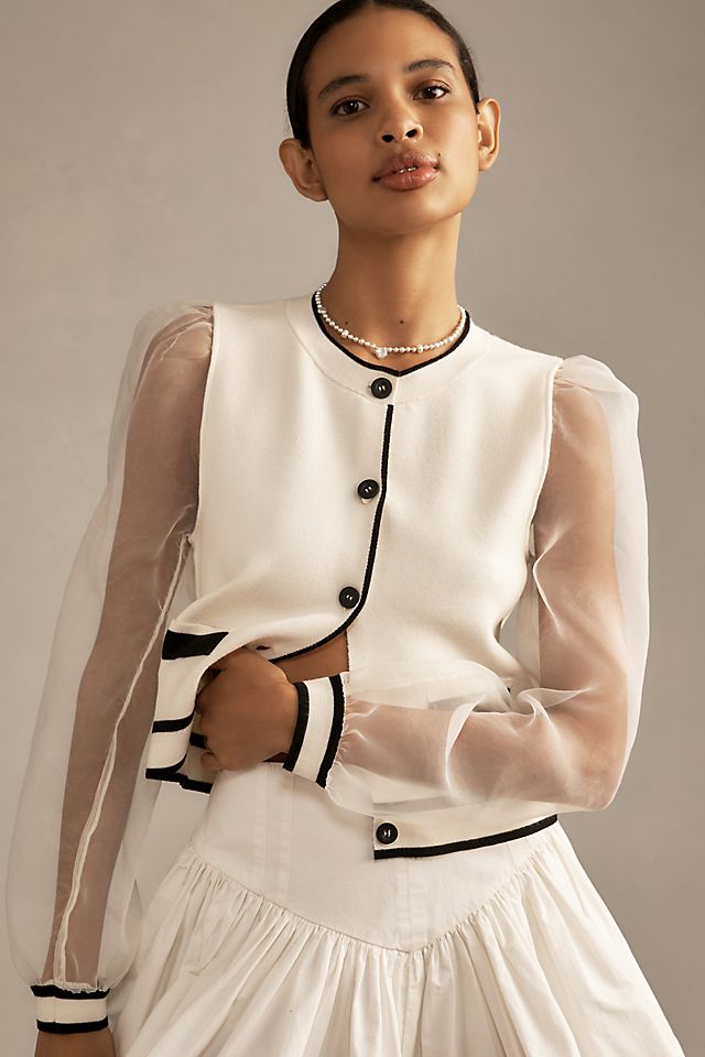 Maeve Top in White Organza Maeve Top in White Organza