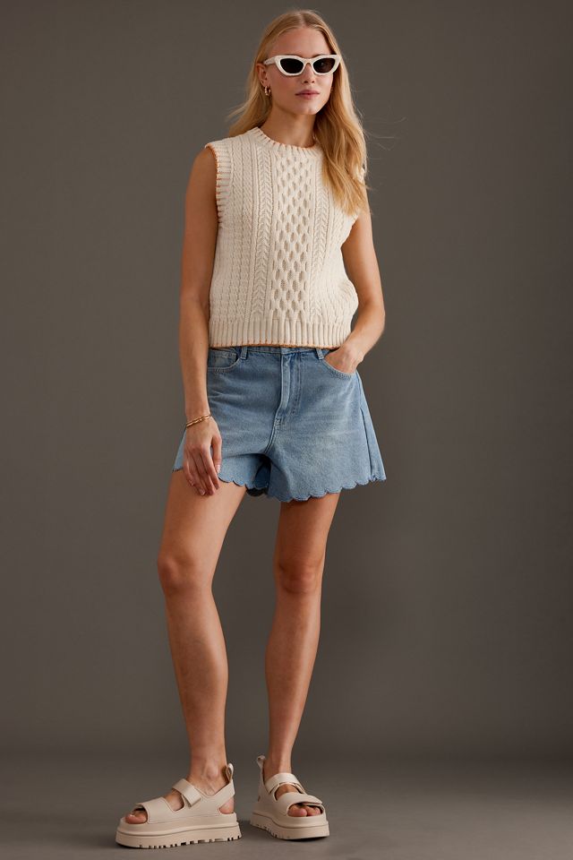 Blake LDN Mercer Wool Cable Knit Sweater Vest #1