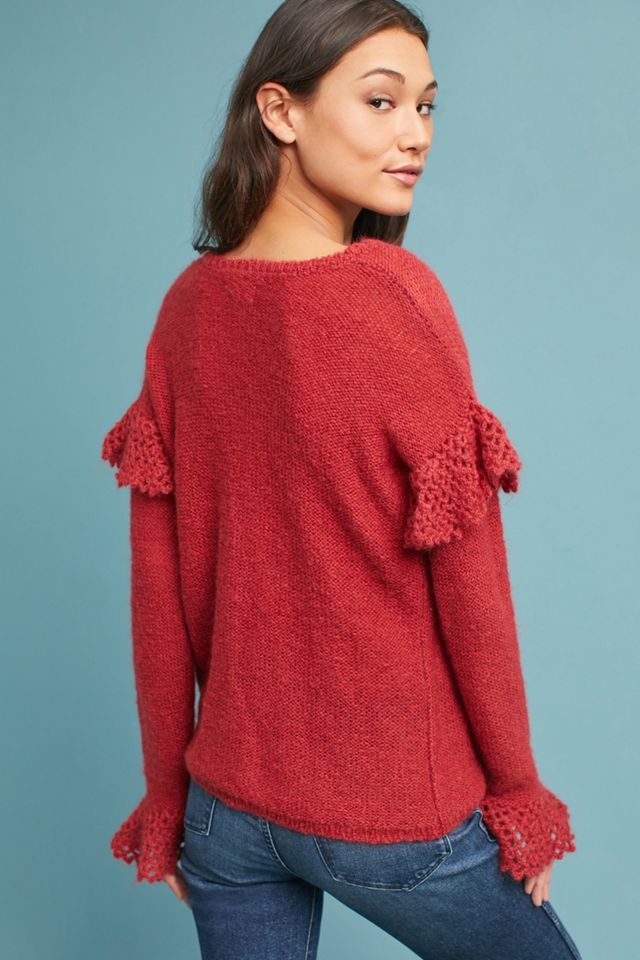Rach Ruffle-Sleeve Pullover #1