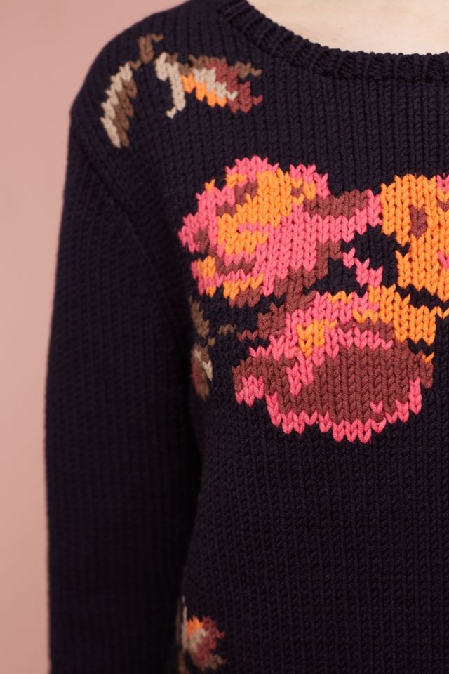 Floral Knit Pullover #1