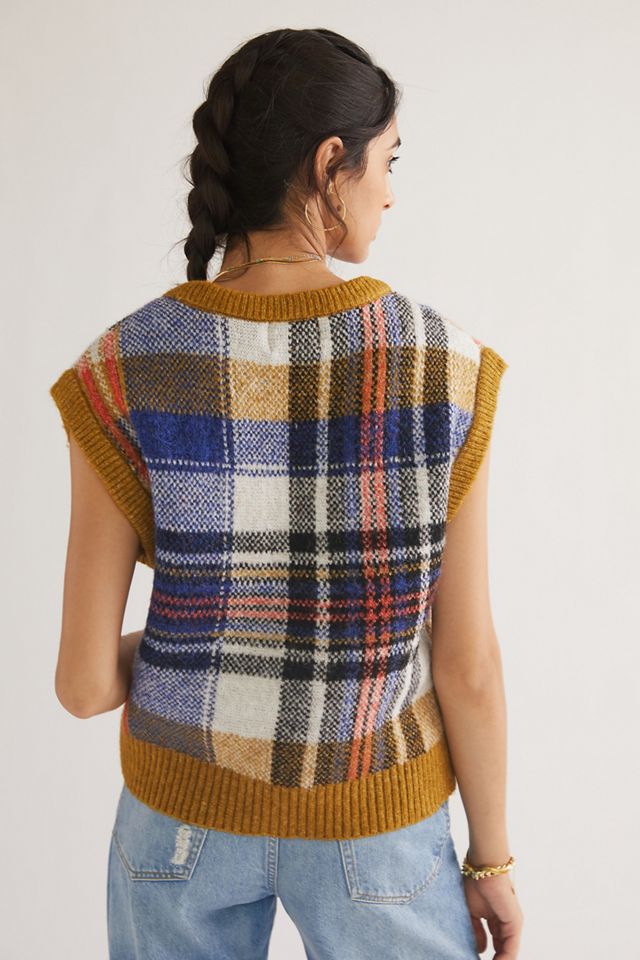 Maeve Plaid Sweater Vest #2