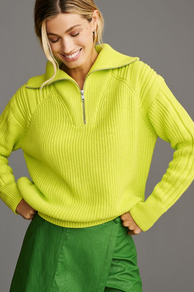 525 Neon Long-Sleeve Quarter-Zip Sweater #3