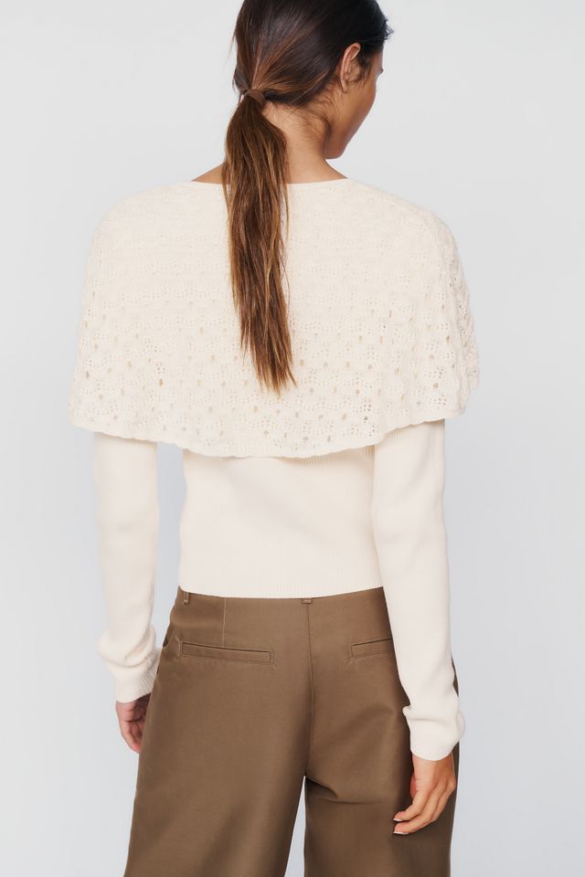525 Beatrice 100% Cotton Cape Cardigan #1