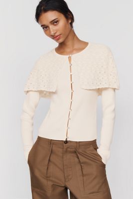 525 Beatrice 100% Cotton Cape Cardigan