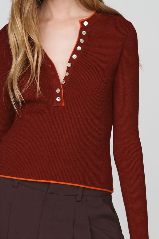 525 Emmeline Layered Henley Top #1