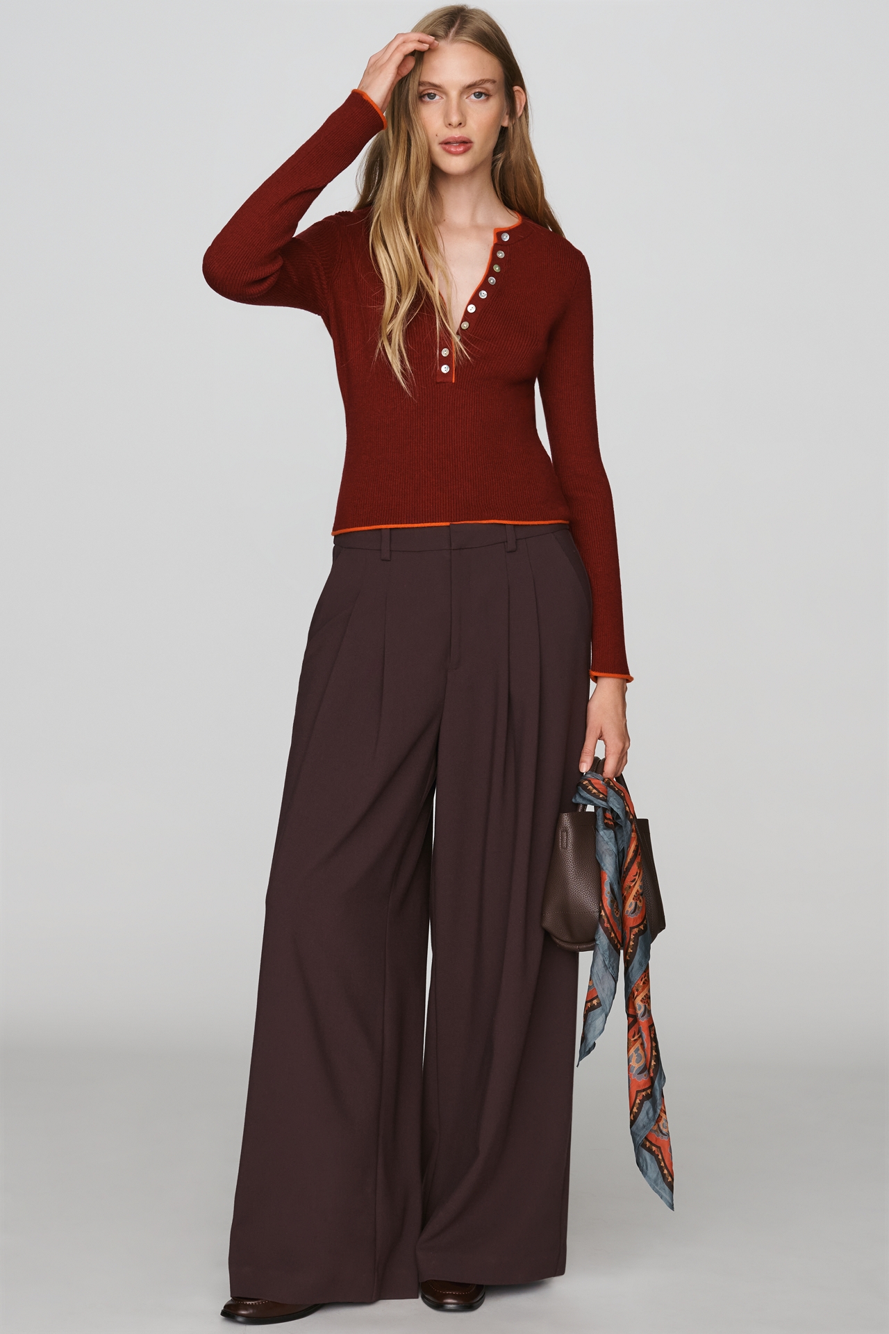 525 Emmeline Layered Henley Top