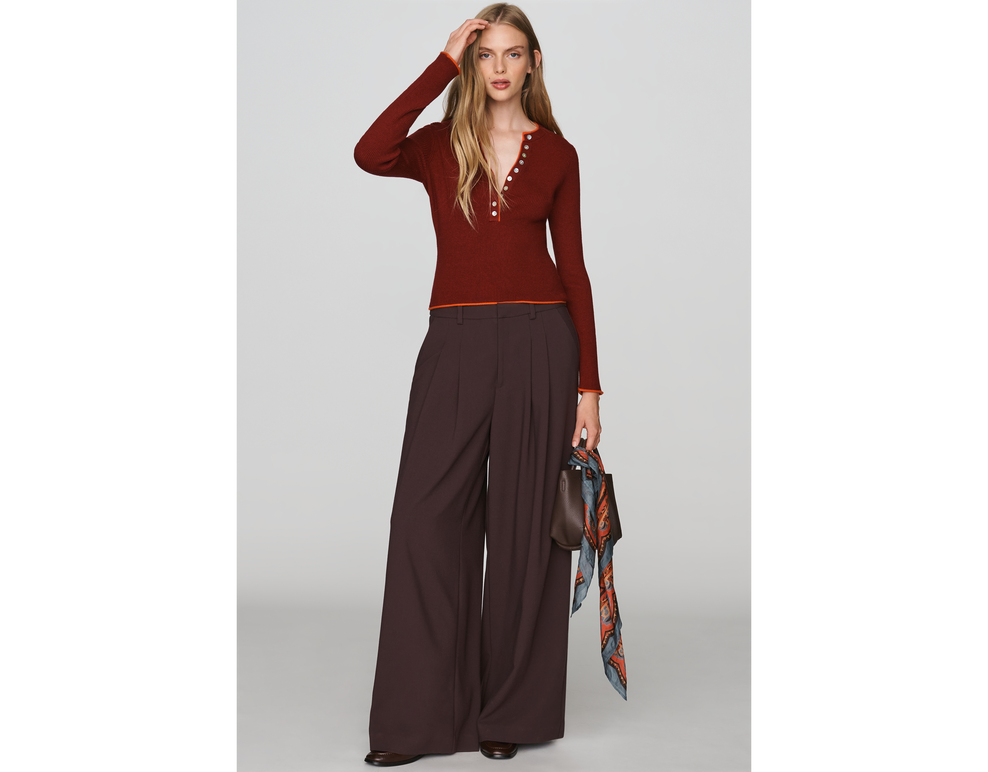 525 Emmeline Layered Henley Top