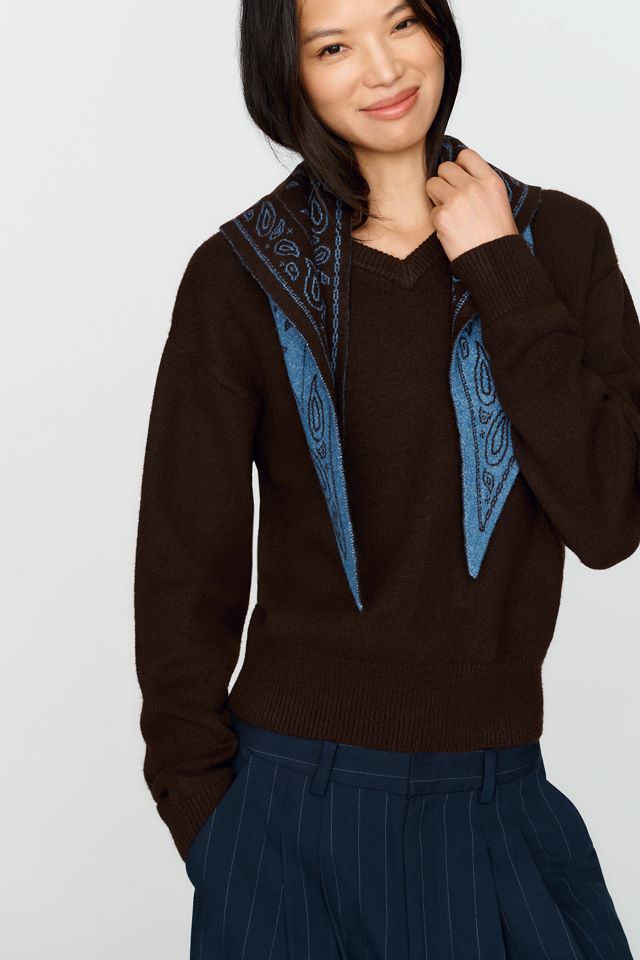 525 Pullover Sweater with Scarf #1