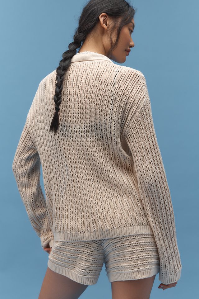 Joe's Jeans Arlo Crochet Long-Sleeve Buttondown Shirt #1