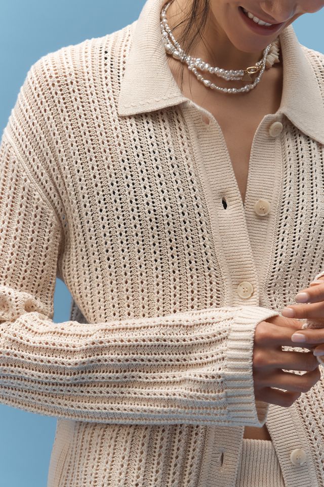 Joe's Jeans Arlo Crochet Long-Sleeve Buttondown Shirt #3