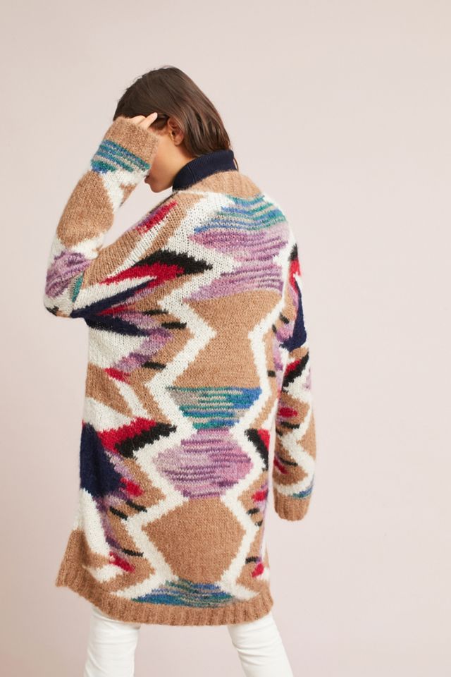 Hand-Knit Mosaic Cardigan #3