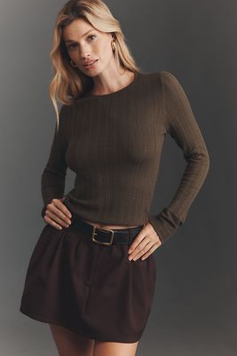 PAIGE Alis Crew-Neck Pointelle Sweater