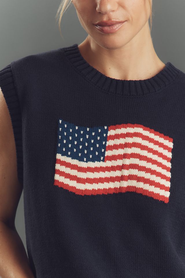 Porridge Crew-Neck Flag Icon Sweater Vest #3