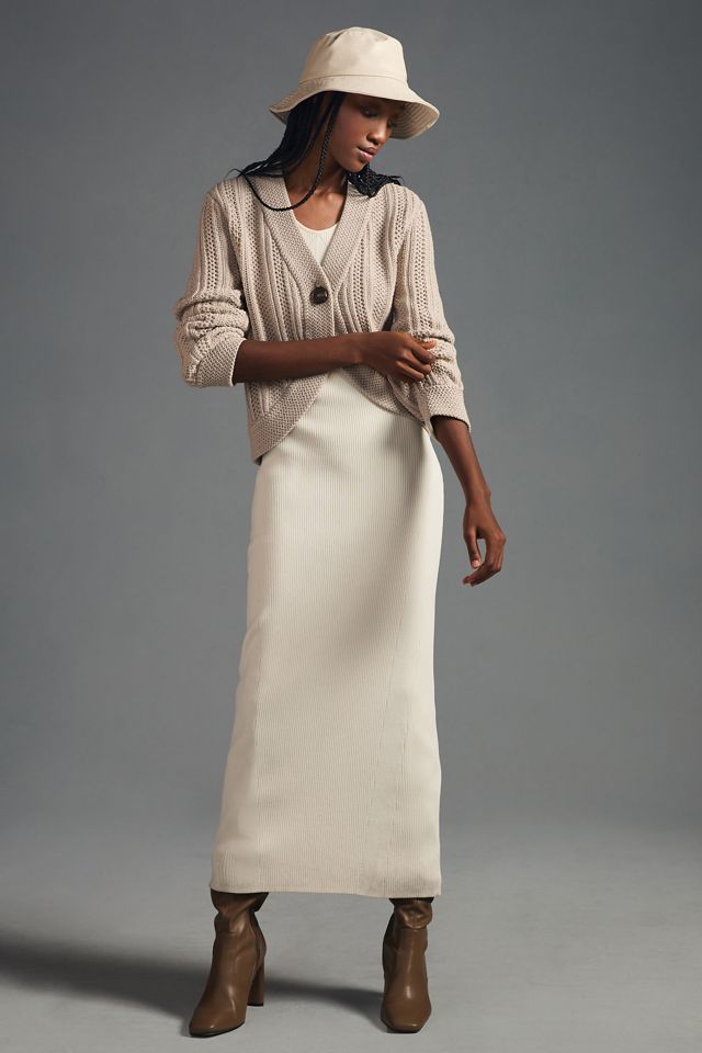 DH New York Curve-Hem Cardigan Sweater | Anthropologie