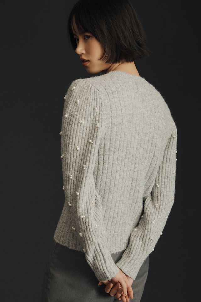 Maeve Pearl-Embellished Sweater #3