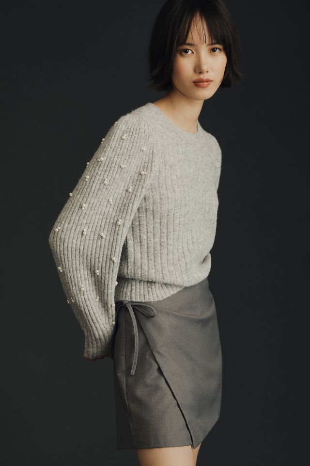 Maeve Pearl Embellished Sweater