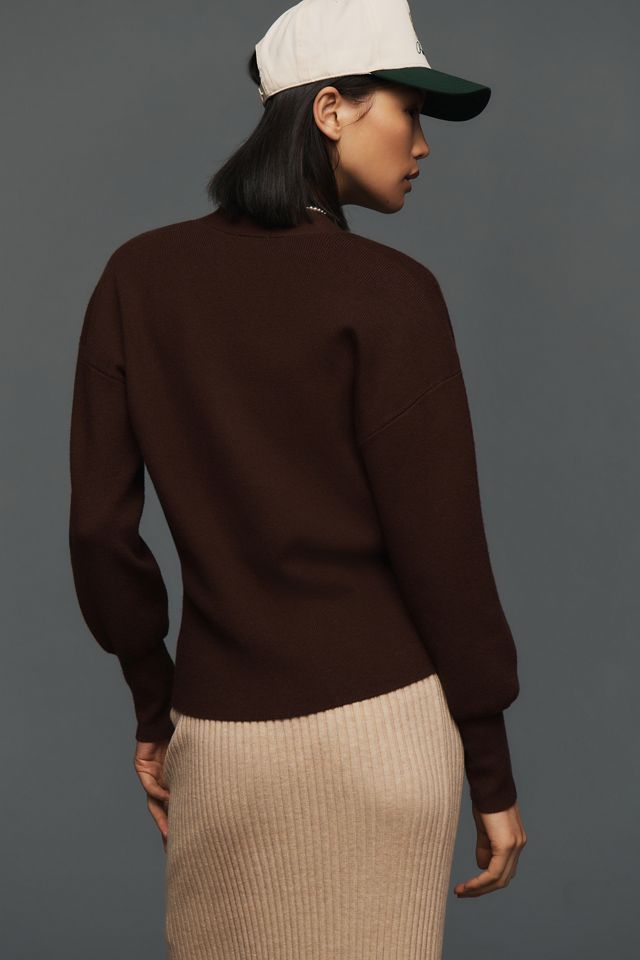 Pilcro Slim Ribbed V-Neck Cardigan Sweater #1