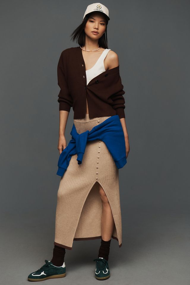 Pilcro Slim Ribbed V-Neck Cardigan Sweater #2