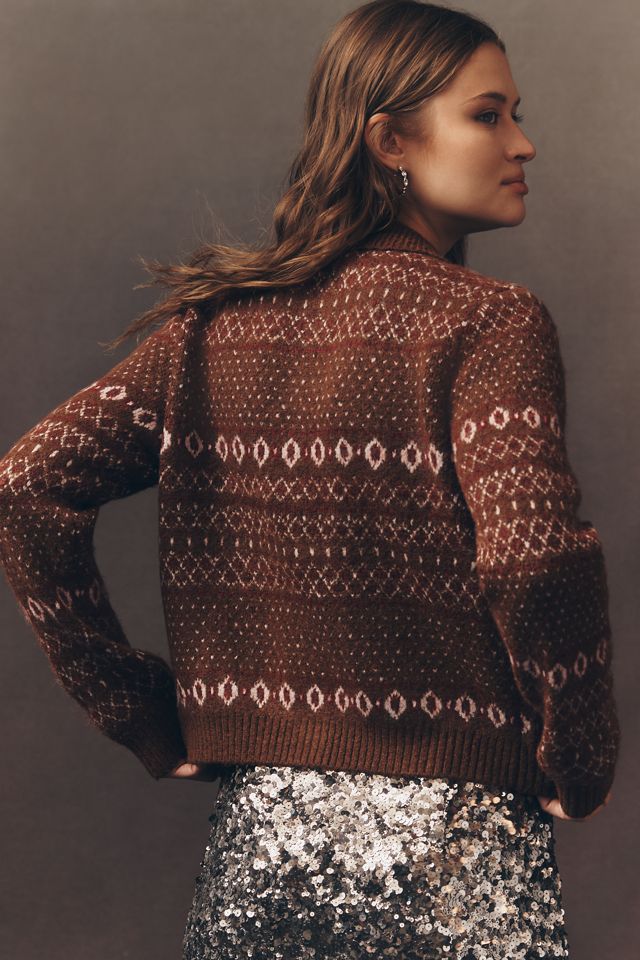 Design History Fair Isle Cardigan Sweater #1