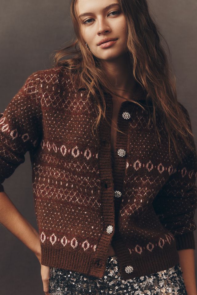 Design History Fair Isle Cardigan Sweater #3