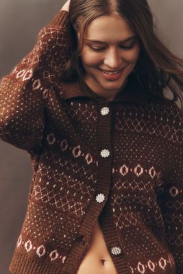 Design History Fair Isle Cardigan Sweater