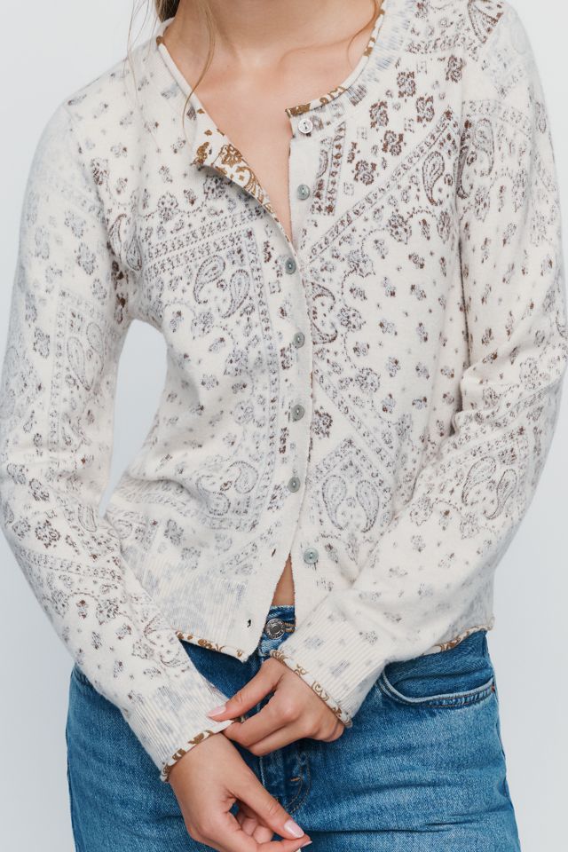 Pilcro Bandana Print Cardigan #1