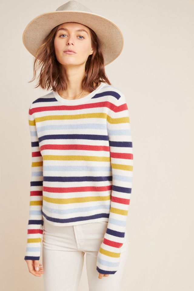 Alyssa Striped Cashmere Sweater #3