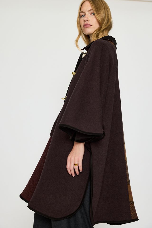 Barbour Elva Wool-Blend Knit Cape #1