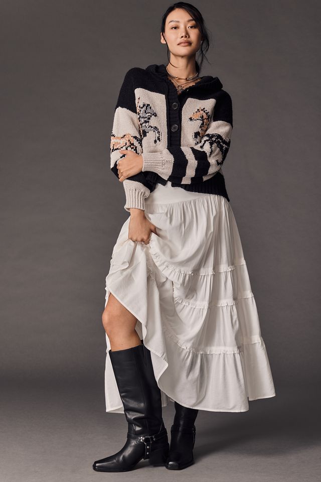 Pilcro Horse Graphic Cardigan Sweater #4
