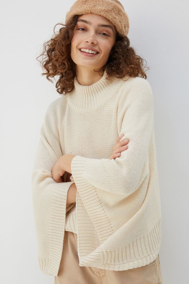 Olivia Cropped Poncho Sweater #4