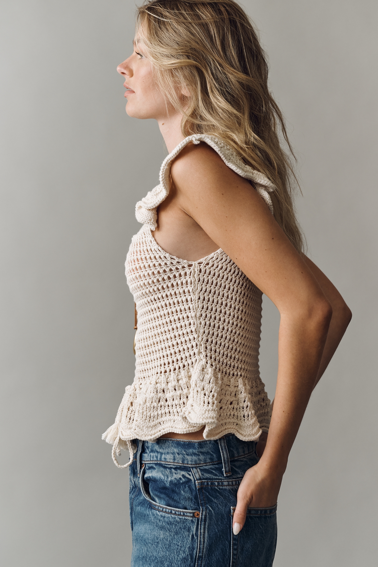 Bishop + Young Bella Cotton Peplum Sweater