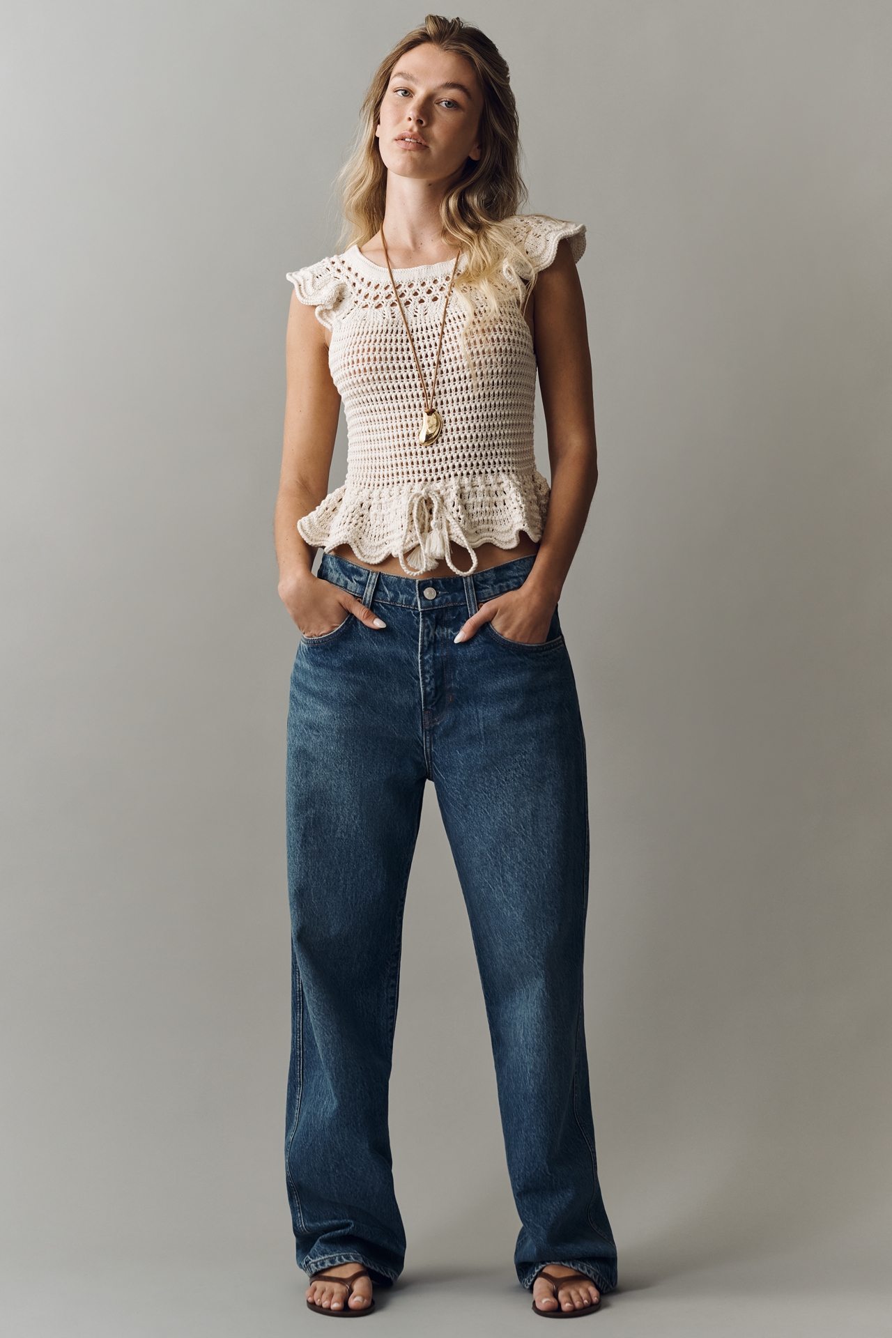 Bishop + Young Bella Cotton Peplum Sweater