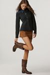 Pilcro Peplum Cable Cardigan Sweater