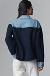 Pilcro Mixed Media Sweater Denim Jacket