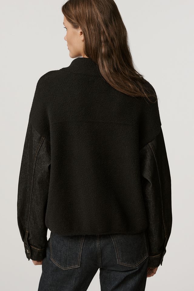 Pilcro Denim & Sweater Mix Oversized Cardigan #1