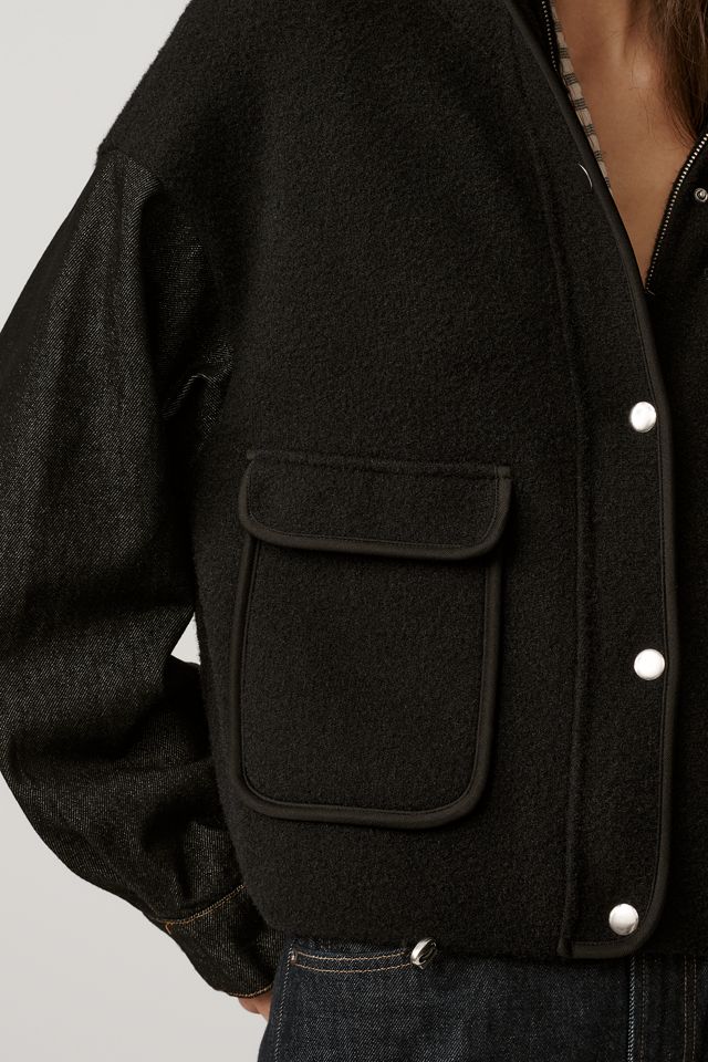 Pilcro Denim & Sweater Mix Oversized Cardigan #4