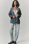 Pilcro Denim Mixed Media Cardigan Sweater