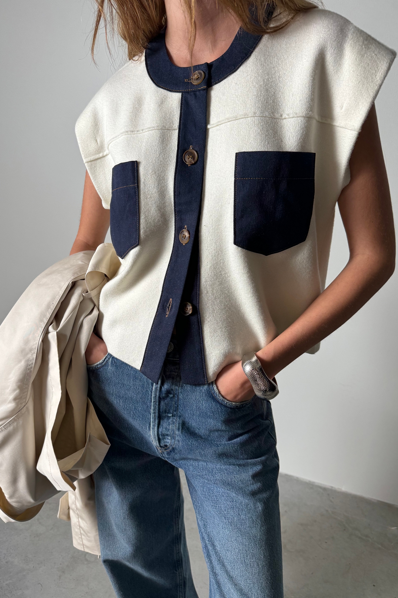 Pilcro Cardigan Sweater Vest