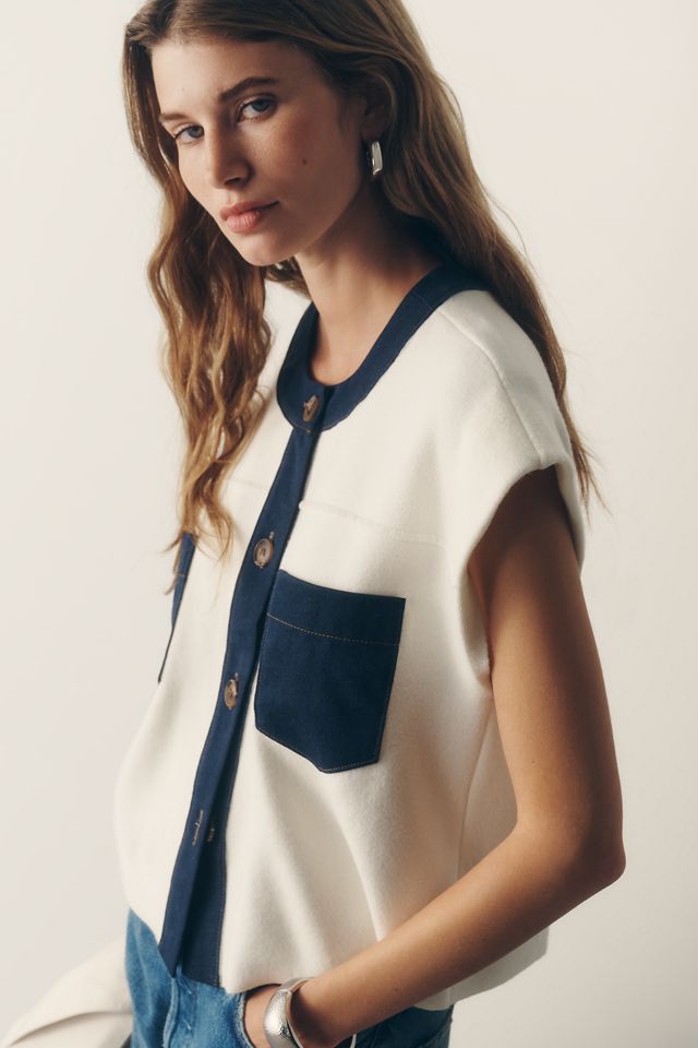 Pilcro Cardigan Sweater Vest #1
