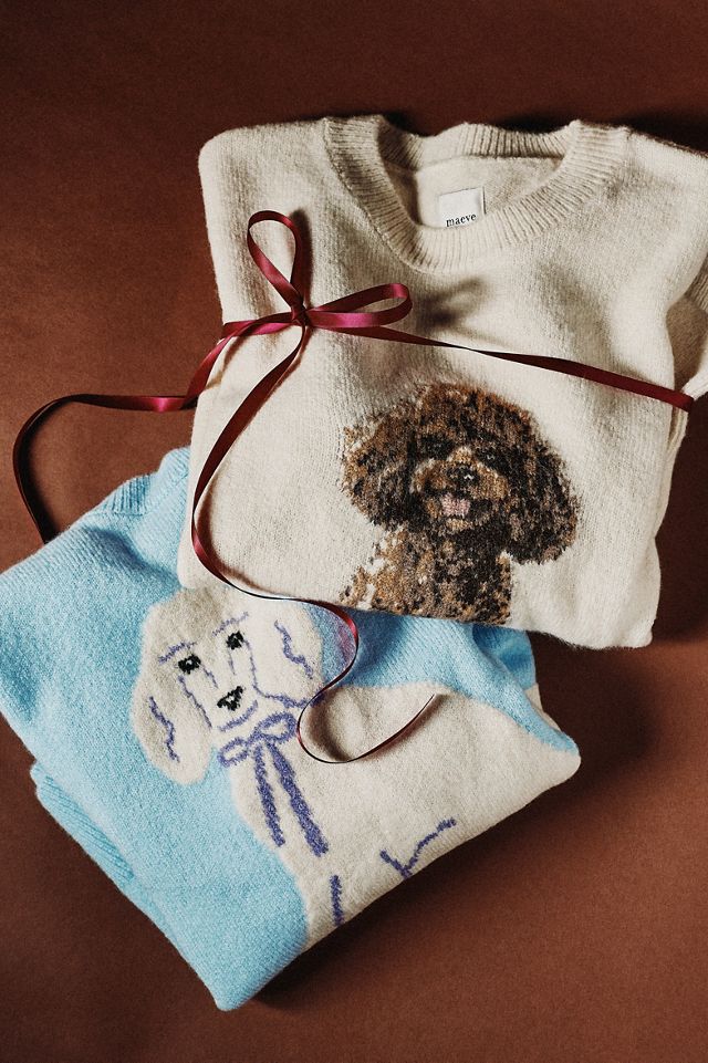 Maeve Crew-Neck Dog Icon Pullover Sweater #8