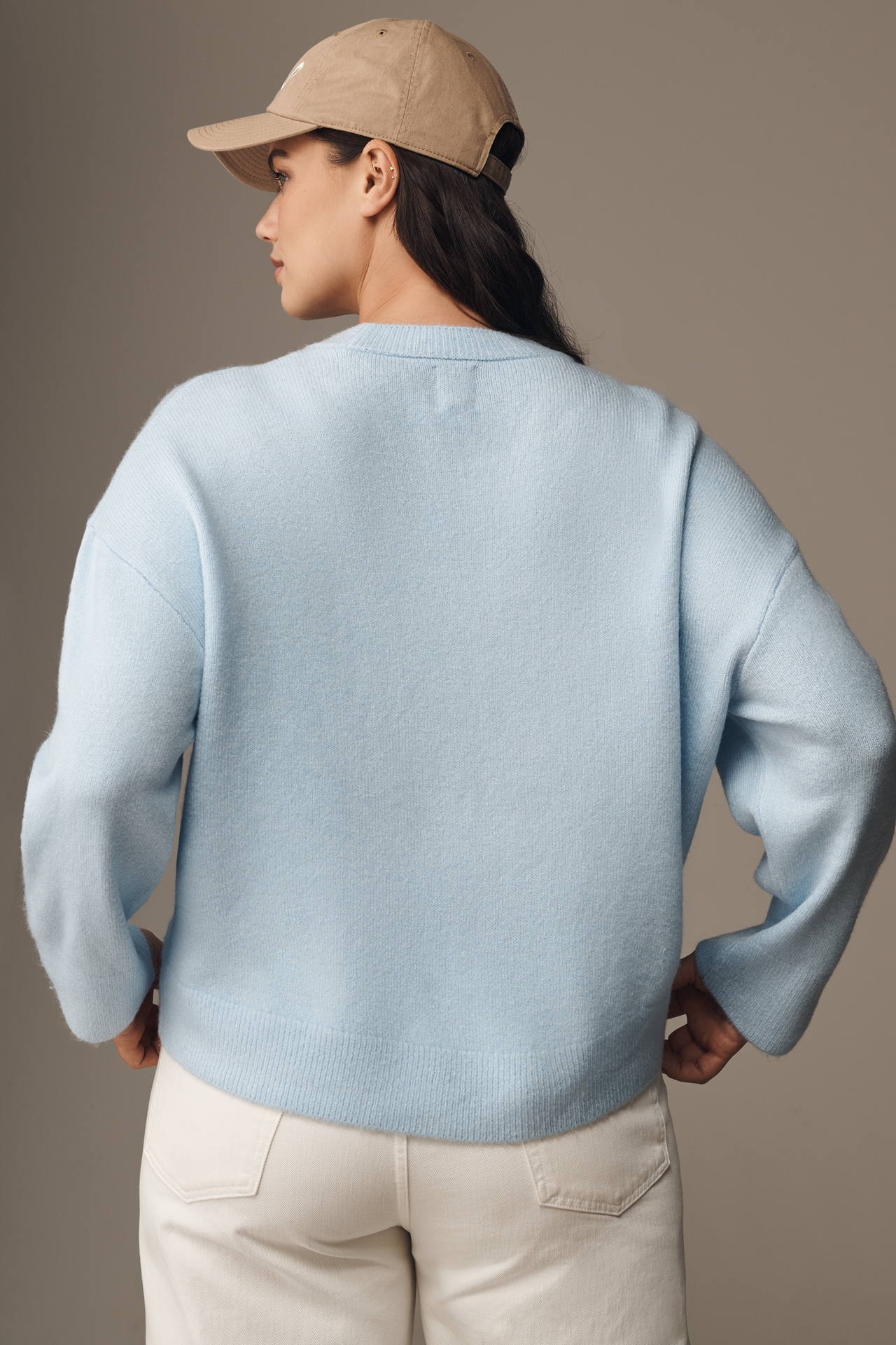 Maeve Crew-Neck Dog Icon Pullover Sweater