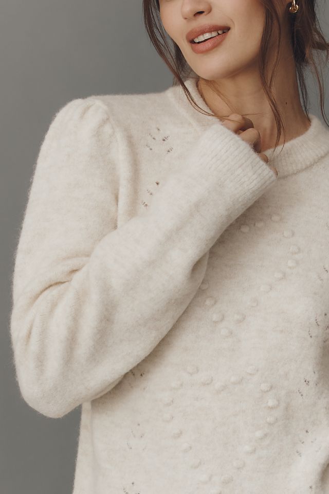 By Anthropologie Textured Ruffled Waist Sweater #1
