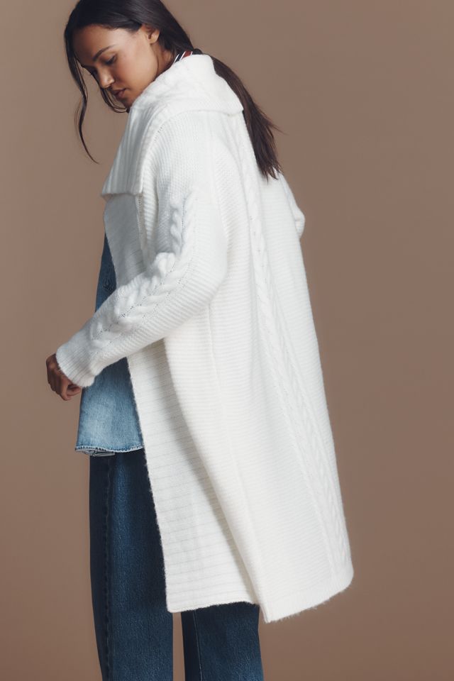 By Anthropologie Collared Longline Cardigan Sweater #1