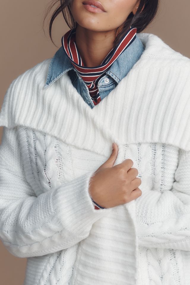 By Anthropologie Collared Longline Cardigan Sweater #3