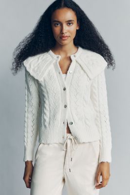 By Anthropologie Cable-Knit Cape Cardigan