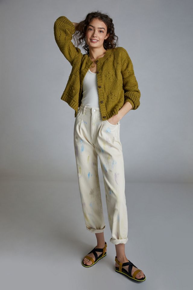 Pilcro Textured Puff-Sleeve Cardigan #1